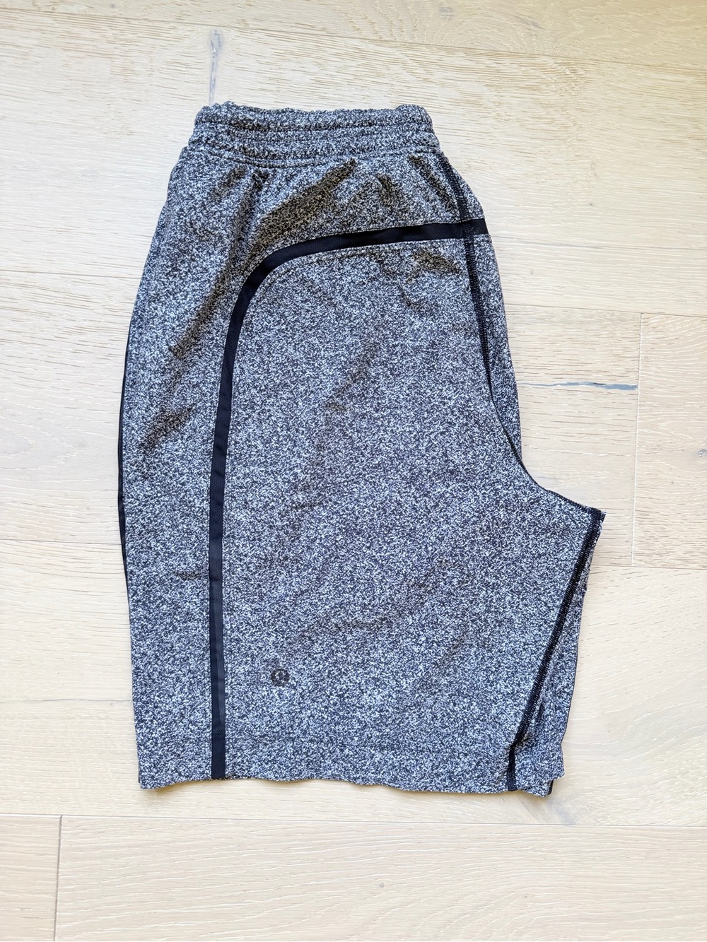 lululemon athletica Gray Athletic Shorts with Black Trim